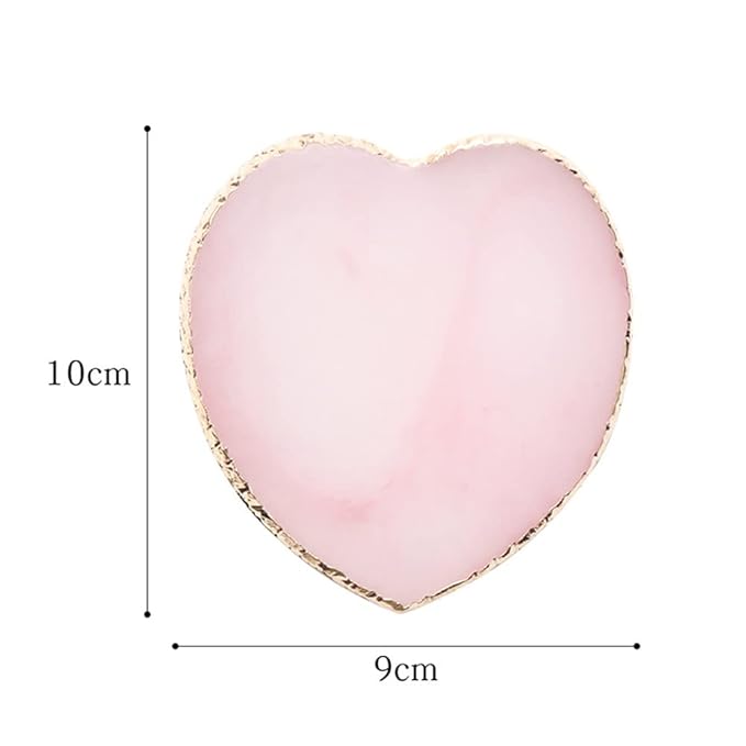 Resin Nail Art Palettes,Makeup Palettes, Resin Nail Mixing Palette Drawing Color Palette Gel Polish Color Mixing Plate Gold Edge Nail Art Display Cosmetic Mixing Tools (1 pc Pink Heart)