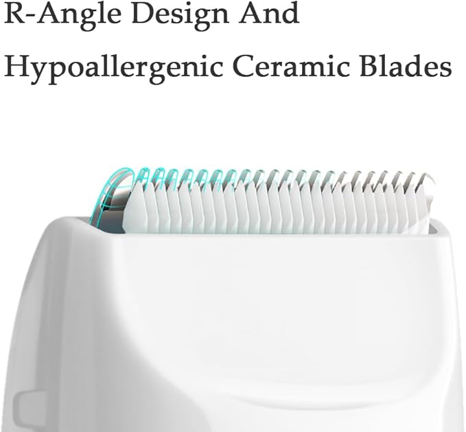 Bikini Trimmer for Women, Electric Razors for Pubic Legs Body Hair, Face Shaver Hair Trimmer Wet/Dry Body Shaver Groomer Replaceable Ceramic Blade Heads Waterproof Hair Removal, Gifts for Women