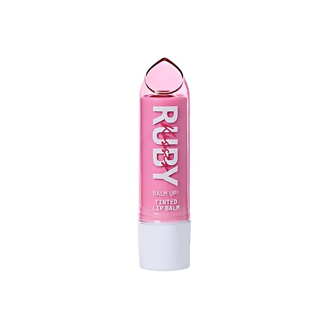 Ruby Kisses Balm Up Tinted Lip Balm, Non-Greasy Hydrating Formula, Nourishing Coconut Core & Vitamin E Infused, Lip Care with Natural Shine, Lightweight Sheer Color (Pink Nude)