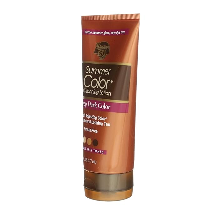 Banana Boat Summer Color Self Tanning Lotion, 6oz | Deep Dark Color for All Skin Tones, Self Tanner Lotion, Gradual Tanning Lotion, Sunless Tanning Lotion, Banana Boat Self Tanner, 6oz (Pack of 3)