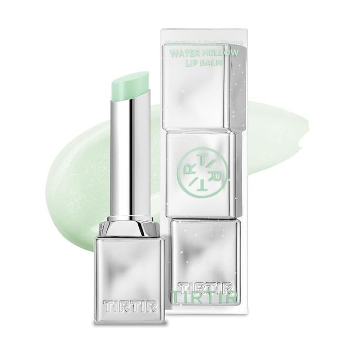 TIRTIR Water Mellow Lip Balm, 04 Greeny Apple, 0.11 Fl Oz – pH Color Changing Organic Korean Lip Care, Lightweight Deep Hydration Lip Moisturizer for Women Men, Paraben Free