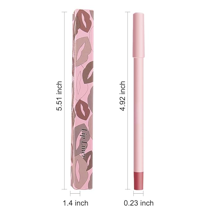 12 Colors lip liner pencils, Modern Classic Lip Liner, Lip Liner Pigmented Vegan Matte, Lasting Finish Lip Liner, Luxurious Creamy Long Lasting Lip Liner, Prevents Feathering and Fading, (09)