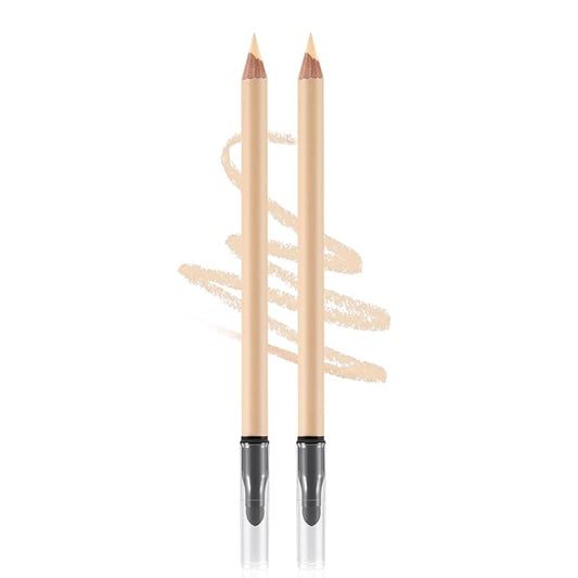 2pcs Concealer Pencil with Sponge,Full Coverage,Waterproof Under Eye Stick