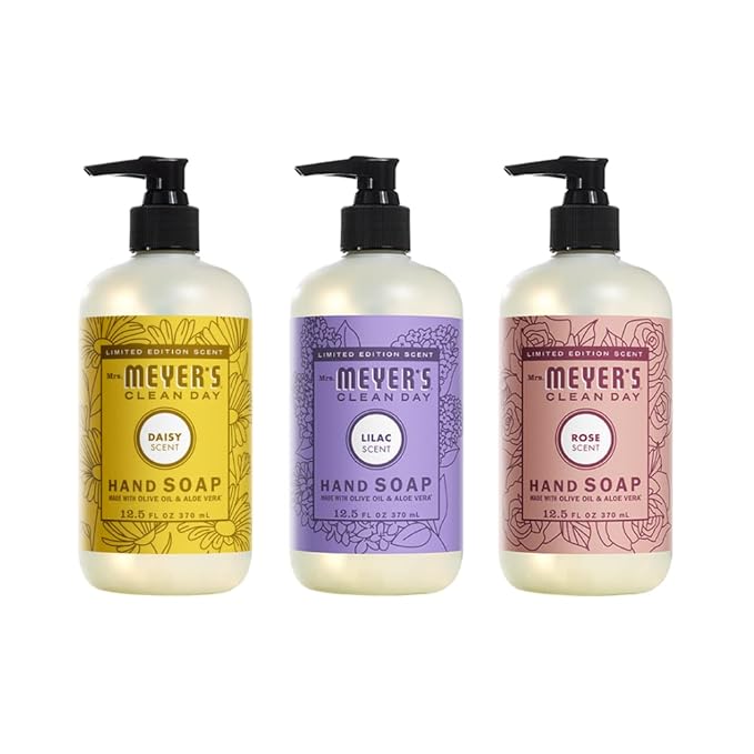 MRS. MEYER'S CLEAN DAY New Spring Scent Variety Pack (Lilac + Daisy + Rose)