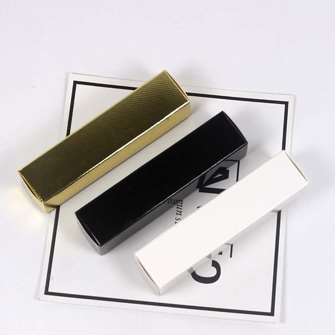 COSIDEA 25 PCS Golden 5ml lip gloss tube paper box packing boxes for crown lipgloss tubes 23 * 23 * 98mm