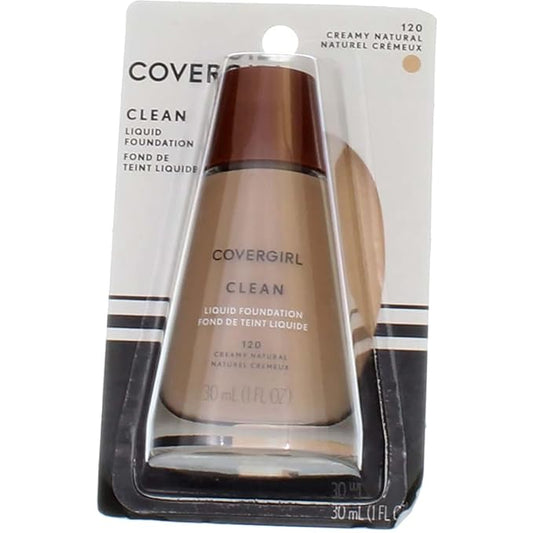 CoverGirl Clean Liquid Foundation, 120 Creamy Natural, 1 Ounce