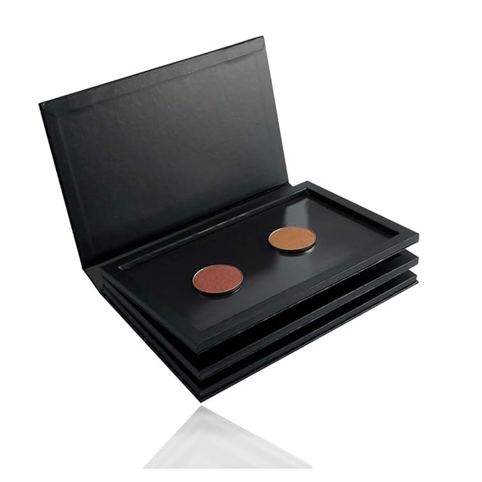 3-Layer Book Shaped Magnetic Eyeshadow Palette Large Empty Makeup Storage Box