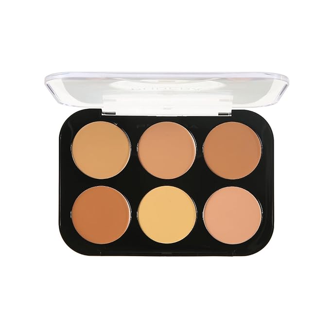 Corlo Contour Palette Concealer Correct, 6 Colors Cream Concealer Full Coverage Foundation Palette for Dark Circles Makeup (Medium)