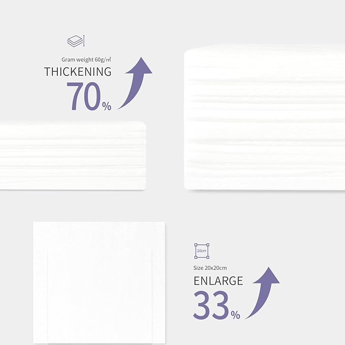 Disposable Face Towel XL Facial Wipes - Organic