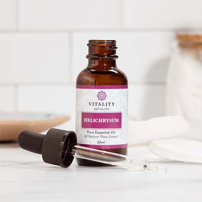 Vitality Extracts Helichrysum Essential Oil - 30ml, Helichrysum Gymnocephalum, Aromatherapy, Skin Care, Happy, Stress Relief, Aches Relief