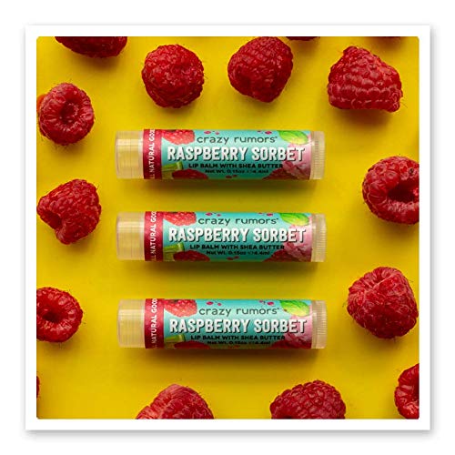 Crazy Rumors Raspberry Sorbet Lip Balm. Plant-Based,