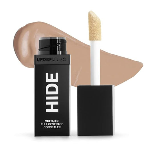 HIDE Liquid Concealer, Medium to Full Coverage Concealer for Blemishes, Under Eye Dark Circles & Scars, Oil Free Concealer, Wheat (See Shade Finder), 0.5 fl oz