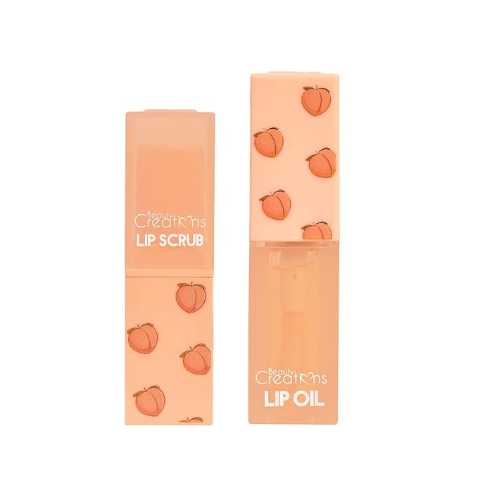 Lip Care Scrub and Lip Oil Duo Peach Scented