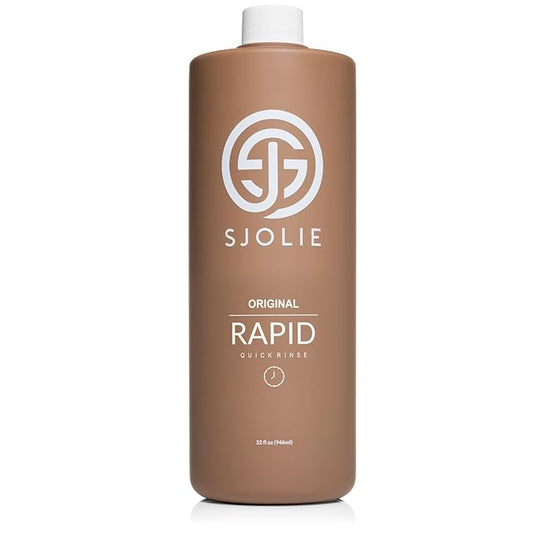 SJOLIE Rapid Spray Tan Solution - Ultra One Hour Express Tan - Olive Base | Sunless Tanner for a Fast Drying, Vegan-Friendly, Radiant Glow (32oz)