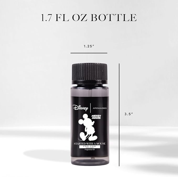 Aroma360 | Disney Pro- Pod | Mickey & Friends - Started with A Mouse Fragrance Oil | Luxury Essential Oil Diffuser | Aromatherapy Scent Diffuser Oil | Lemon, Bergamot and Ocean 1.7 fl oz, 50 mL