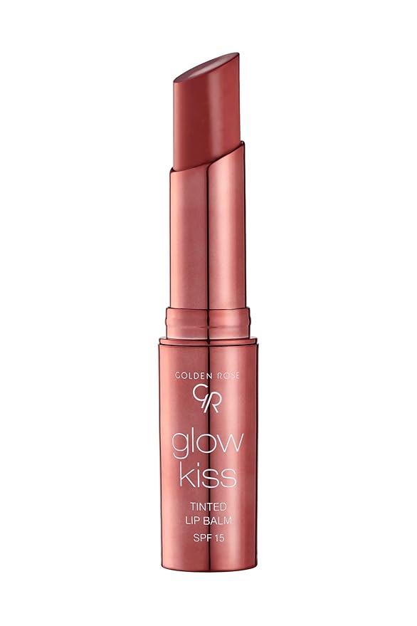 Golden Rose Cosmetics Glow Kiss Tinted Lip Balm with SPF15, Vegan Formula (Vanilla Latte)