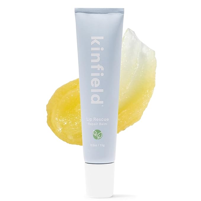 Kinfield Lip Rescue - Minty Tube Lip Balm - Moisturizing Lip Treatment for Dry, Chapped Lips - Untinted - Beeswax and Cruelty-Free Skincare - 0.5 oz / 15 g