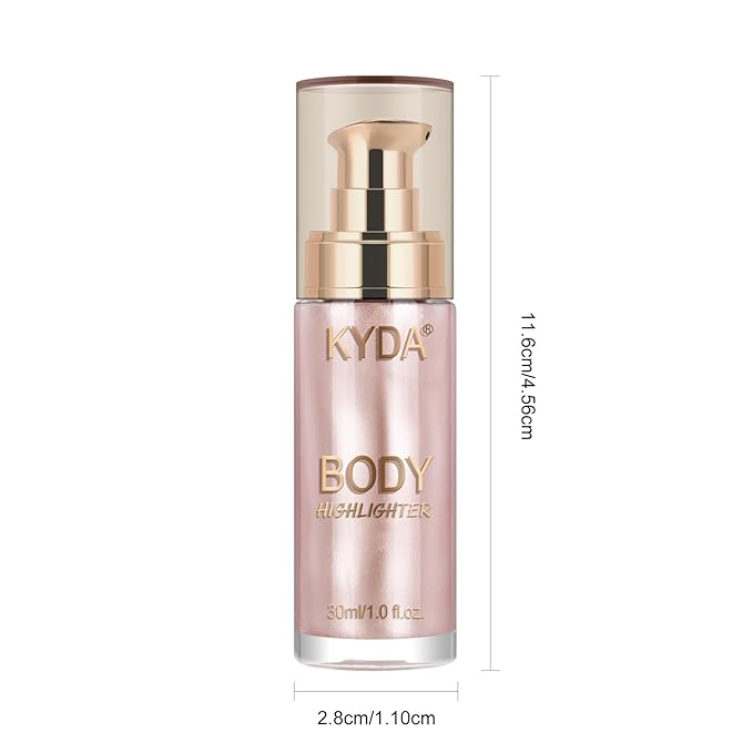 Body Shimmer Oil,Liquid Glow Illuminator Body Luminizer Glow Fl Oz#107