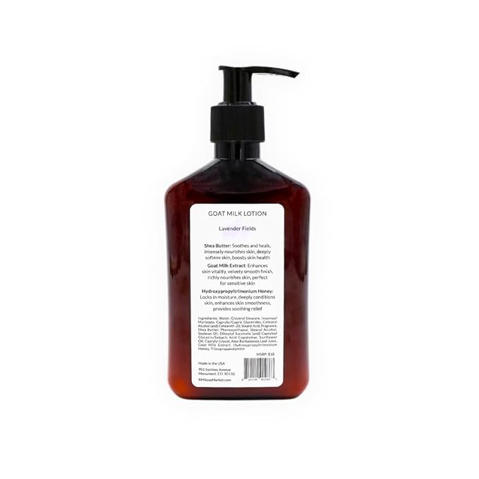 Goat Milk Lotion, Lavender Fields Fragrance, Hydrating Lotion for Men & Women With Nourishing Goat Milk, Shea Butter, Sunflower Oil & Aloe, Packed With Vitamin A, E & Selenium, 9 Oz