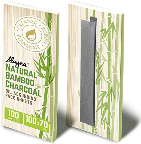 Oil Blotting Sheets for Face Natural Bamboo Charcoal Blotting Paper for Oily Skin Oil Absorbing Tissues Beauty Blotters Remove Excess Shine Organic Blot Papers For Facial Make Up & Skin Care 1 Pack