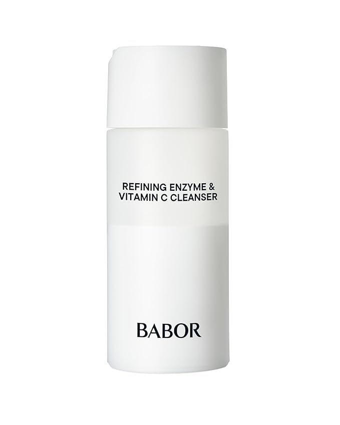 BABOR Refining Enzyme & Vitamin C Cleanser, Enzyme Powder Cleanser, Exfoliating Face Wash Polish, Gentle Facial Scrub to Brighten and Even Complexion