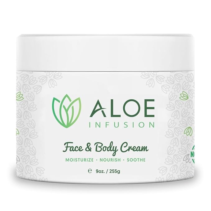 Body and Face Moisturizer - Natural Moisturizing Cream with Organic Aloe Vera - Skin Care for Dry Skin, Anti Wrinkle, Acne Scars, Rosacea, Psoriasis Eczema Cream Lotion for Men and Women