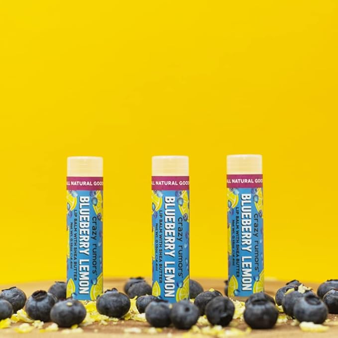 Crazy Rumors Blueberry Lemon Lip Balm. Plant-Based,