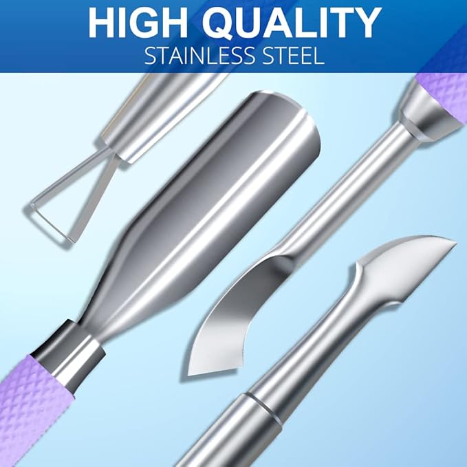 2PCS Metal Lavender/Taro Purple Cuticle