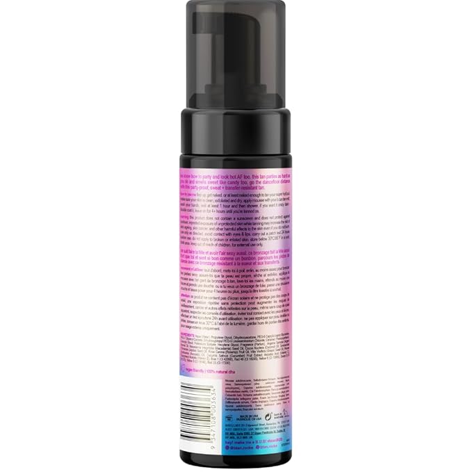 b.tan Dark Self Tanner Mousse | Disco Candy Tan - Best, 1 Hour Express Sunless Tanning Foam, Candy-Scented, Sweat-Proof & Transfer Resistant, No Fake Tan Smell, Vegan, Cruelty Free, 6.7 Fl Oz