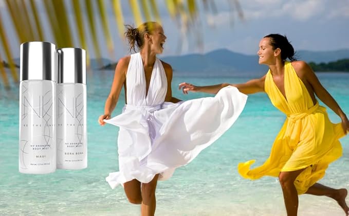 NV Bronzing Body Mist Buildable Coverage Professional Airbrush Finish with Vitamins A, D, E and Aloe, 2-pack of 1.5 ounces, Maui