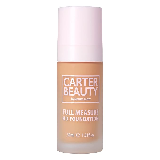 Carter Beauty By Marissa Carter Full Measure HD Foundation -Full Coverage Matte Formula - Water-Based, soft Skin Perfector - Vegan And Cruelty Free, Paraben And Sulfate Free - Caramel Chew - 1.01 OZ