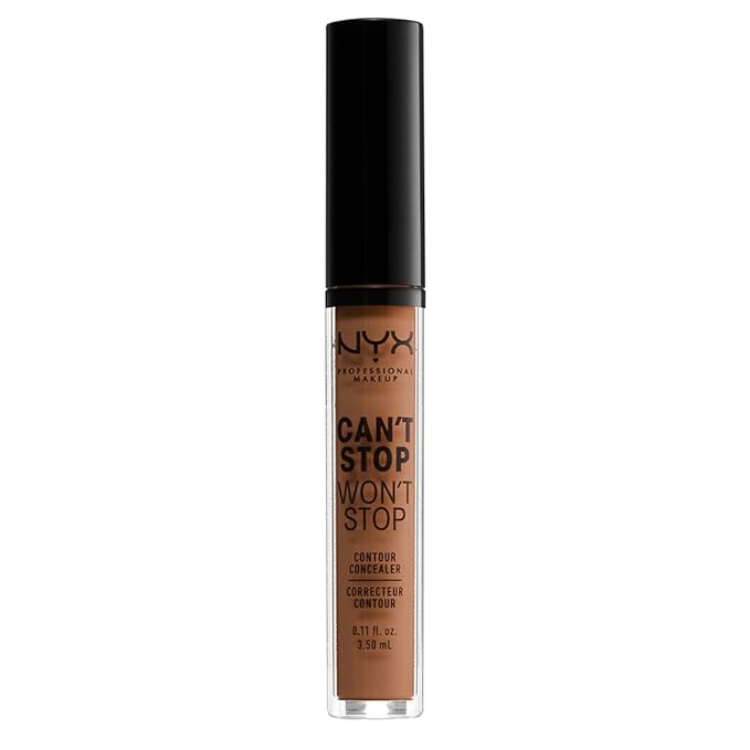 NYX PROFESSIONAL MAKEUP Can't Stop Won't Stop Contour Concealer, 24h Full Coverage Matte Finish - Warm Caramel