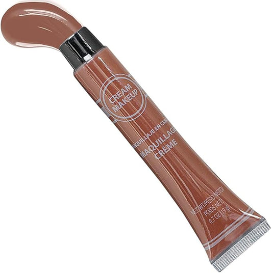 Brown Cream Makeup Tube - 0.7 oz. (Pack of 1) - Vibrant Color & Pigmented Perfect for Festive & Creative Looks