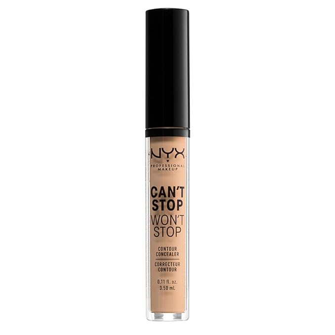 NYX PROFESSIONAL MAKEUP Can't Stop Won't Stop Contour Concealer, 24h Full Coverage Matte Finish - Natural