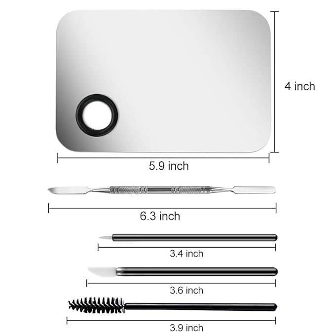 Makeup Palette Cosmetic Palette with Spatula Tool and 100 PCS Makeup Applicators Kit Include Mascara Wands, Lipstick Applicators, Fine Eyeliner Brush