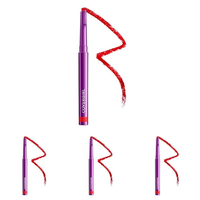 COVERGIRL Simply Ageless Lip Flip Liner, Devoted Red, Pack of 4