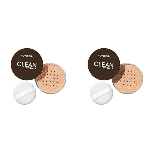 COVERGIRL Clean Invisible Loose Powder Vegan Formula Translucent & Medium 20g