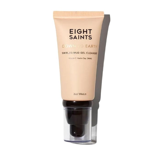 Eight Saints Down To Earth Mud Gel Face Wash, Natural and Organic, Gentle and Effective Daily Anti Aging Facial Cleanser, Makeup Remover, Nourishing and Hydrating Face Cleanser