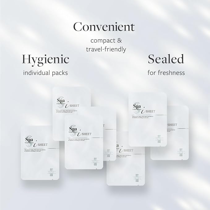 Spa Treatment UMB Stretch iSheet Japanese Under Eye Masks (7 Pairs) - Effective Anti-Aging Under Eye Patches for Dark Circles, Dry, Dull Skin Around the Eyes - Moisturize and Refresh your Skin