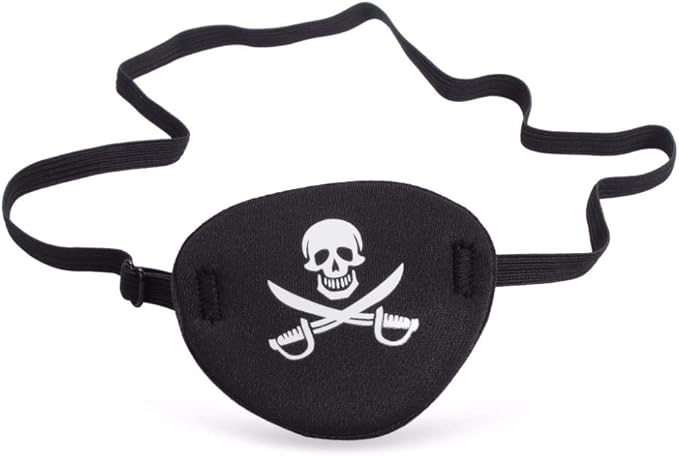 2pcs Eye Patch Mask Skull and Cross Bones with Adjustable Strap