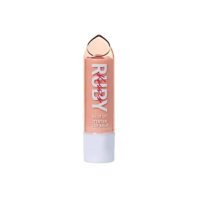 Ruby Kisses Balm Up Tinted Lip Balm, Non-Greasy Hydrating Formula, Nourishing Coconut Core & Vitamin E Infused, Lip Care with Natural Shine, Lightweight Sheer Color (Nude)