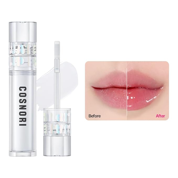 COSNORI Water-full Lip Plumper - Lip volumizing effect, Plump & moist texture, Hydrated lips, Vegan (Strong 01 Clear)