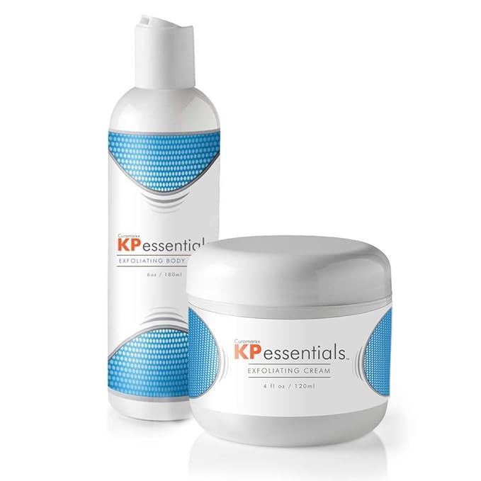 KP Essentials - Keratosis Pilaris Body Scrub and Exfoliator Cream Set - 10oz Exfoliating Set
