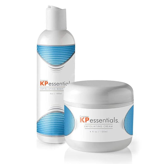 KP Essentials - Keratosis Pilaris Body Scrub and Exfoliator Cream Set - 10oz Exfoliating Set