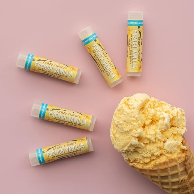 Crazy Rumors French Vanilla Lip Balm. Plant-Based,