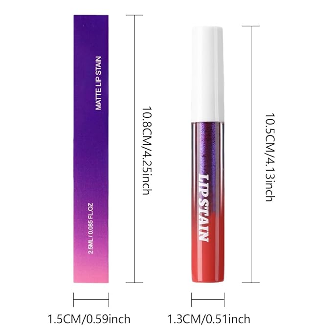evpct Maroon Red Peel Off Lip Stain Tints, Matte Liquid Lipstick Lip Stain Long Lasting Waterproof for Women, Non-stick Cup Lipstick Peel Off Highly Pigmented Not Faded Smudge-proof Easy to Apply, 01