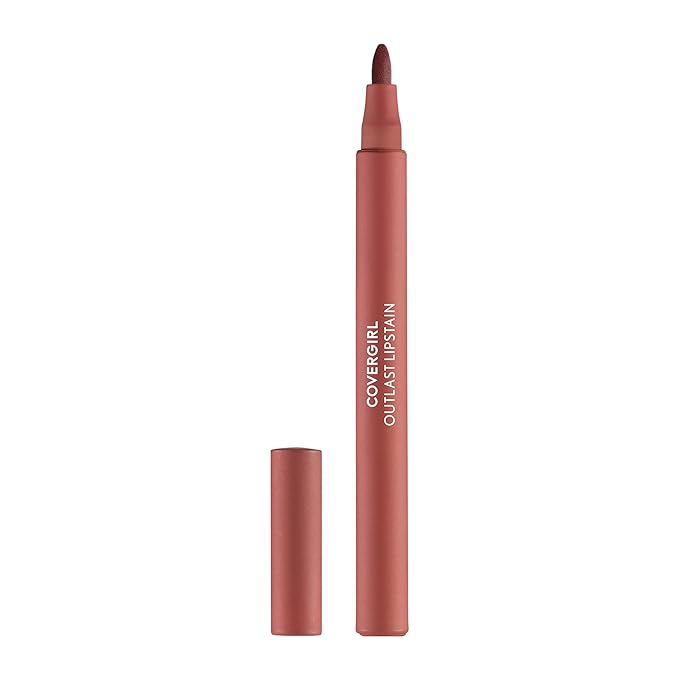 COVERGIRL Outlast Lipstain Bundle - Natural Blush 65 and Tangelo 25 Shades, Vegan Formula