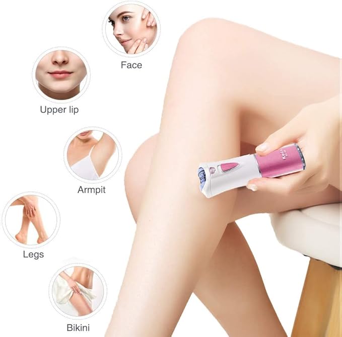 Glabrouse Skin Epilator, Epilators Hair Removal for Facial, Epilators with LED Light, Cordless Hair Removal Device, Epilator for Women, Facial Hair Removal for Bikini Arm Legs Armpits