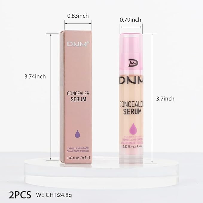 2Pcs Hydrating Liquid Concealer Serum for Women,Lightweight Warm