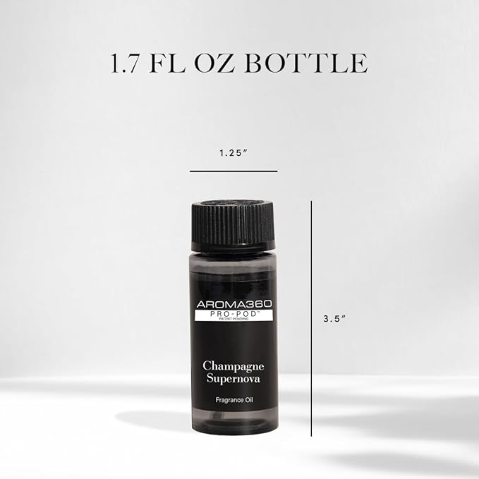Aroma360 | Champagne Supernova Pro-Pod Oil Blend | Luxury Hotel Inspired Diffuser Oil | Aromatherapy Scent Diffuser Oil | Bamboo, Jasmine and Ginger 1.7 fl oz, 50 mL